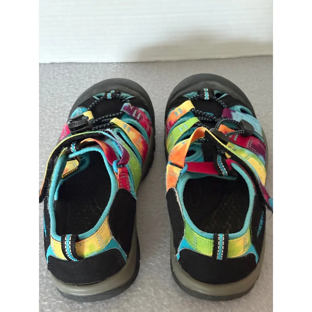 KEEN Kids Newport H2 Sandals Rainbow Tie Dye Size 3 Multi Color Water Shoes